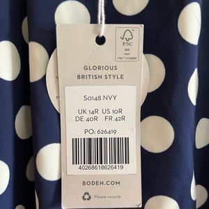 Boden blue polka dot one piece